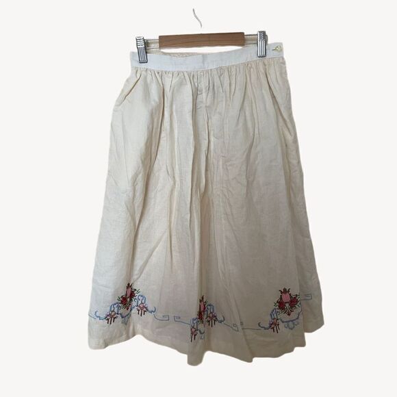 Vintage Nilani petite embroidered midi skirt Size 6 - Picture 1 of 7